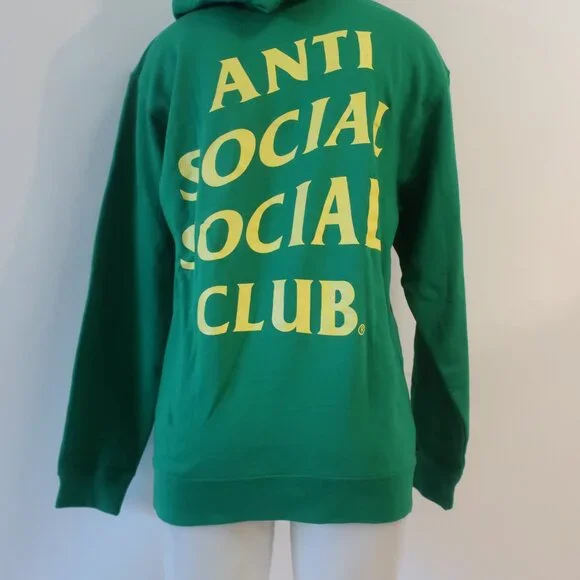NWT Authentic Mens Anti Social Social Club Green Graphic Pullover Hoodie S - Picture 8 of 9